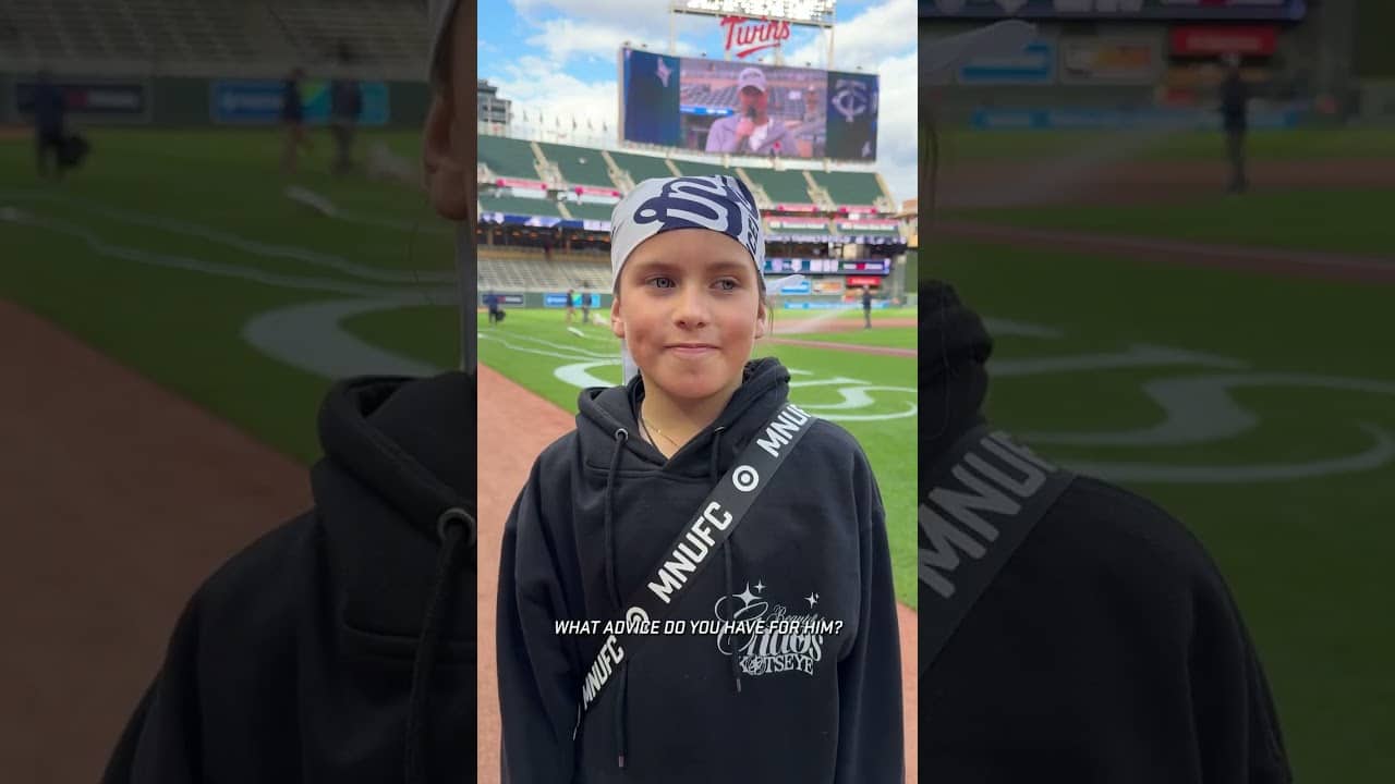 Michael Boxall Throws the First Pitch at the Twins