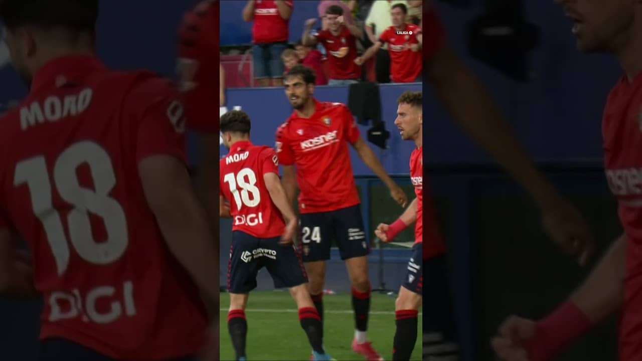El gol de Catena en el minuto 99 para dar la victoria a Osasuna ant el Sevilla #laligahighlights