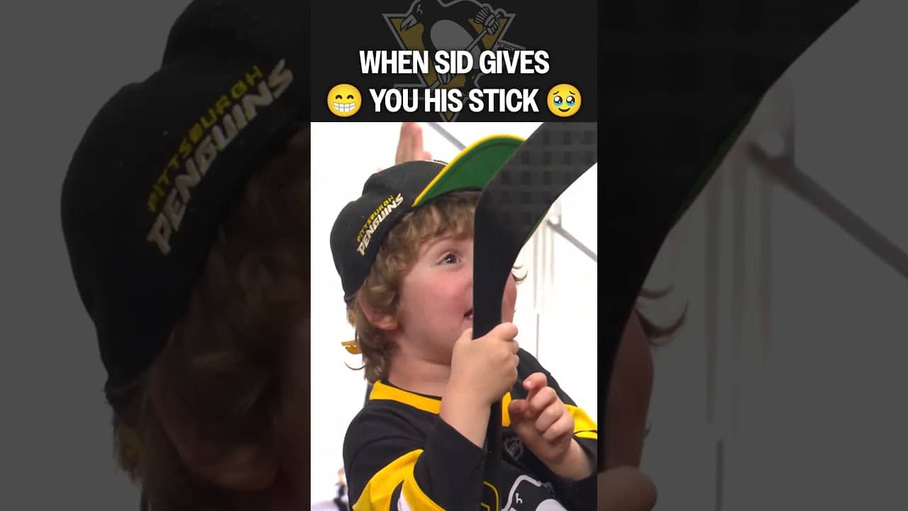 Nice guy Sid gives away his stick! π #nhl