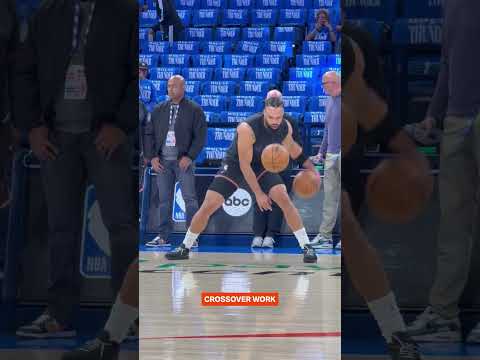 An NBA player dribbling warm up #sunsup