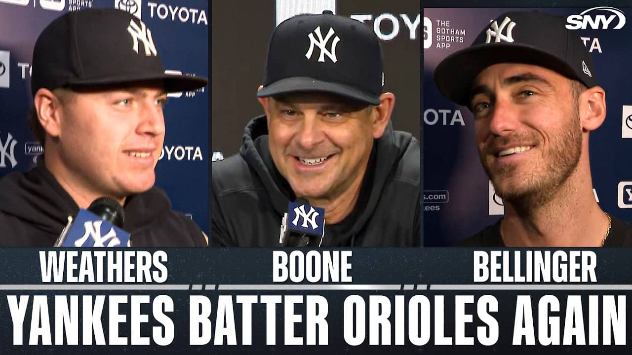 Cody Bellinger, Aaron Boone and Ryan Weathers on another decisive Yankees win over Baltimore