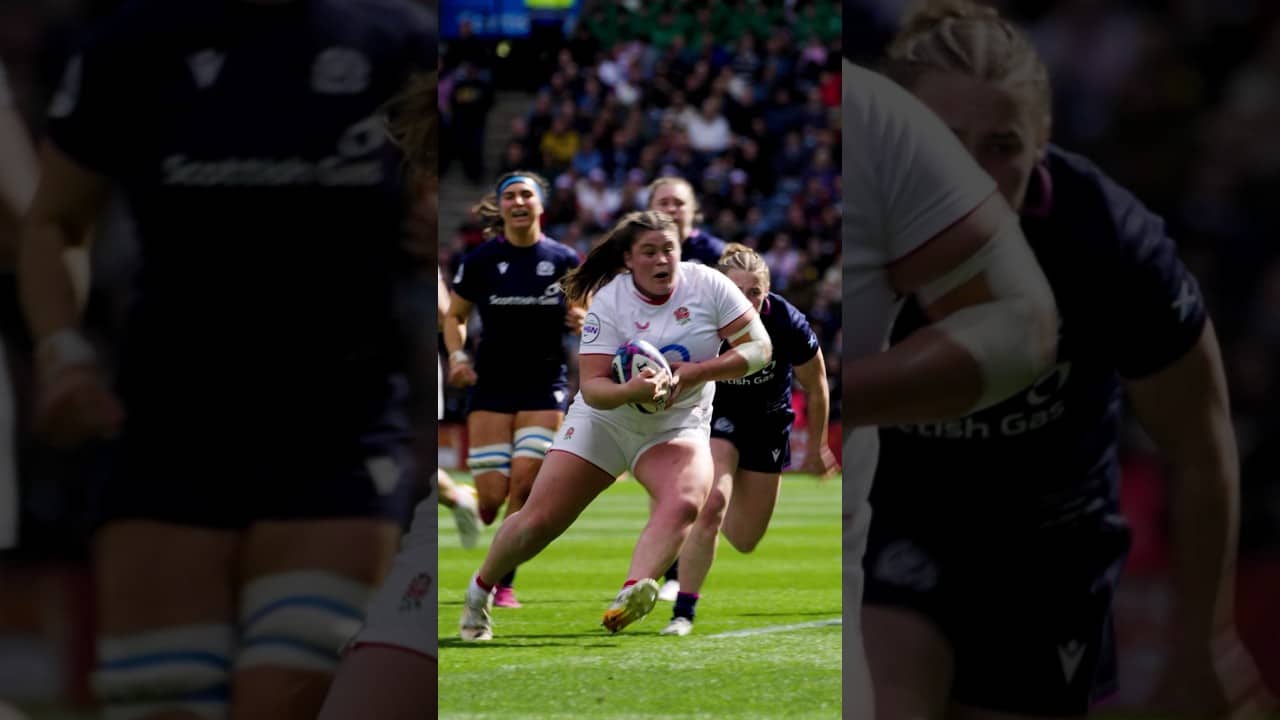 Maud Muir breaking tackles left, right and centre! 💪 #englandrugby #redroses #rugby