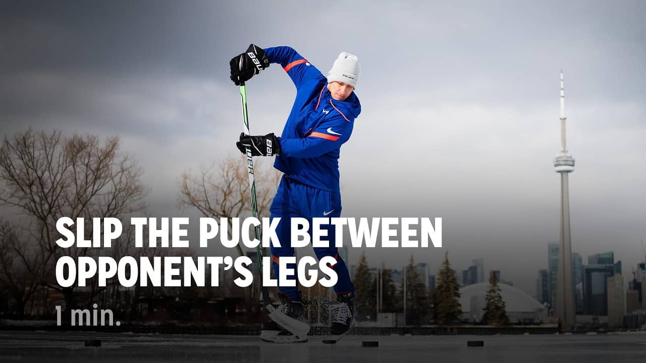 Slip The Puck Between Opponent's Legs