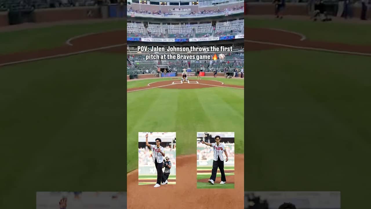 JJ threw a heater on the outside corner π₯π #nba #hawks @braves #baseball #jalenjohnson #basketball
