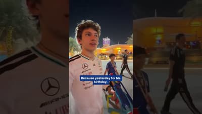 Team shenanigans with Kimi Antonelli π (via mercedesamgf1/TT)