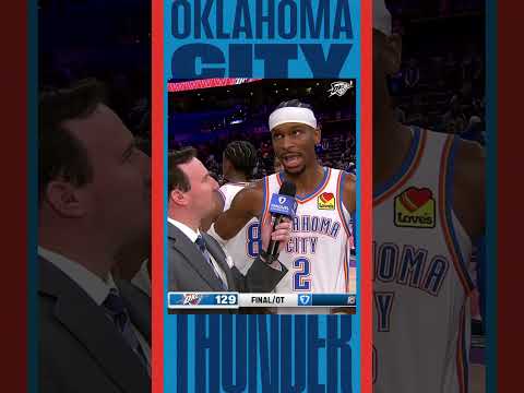 Did what we had to do in clutch time ๐ช Shai checks in with Nick Gallo after the W ๐ค