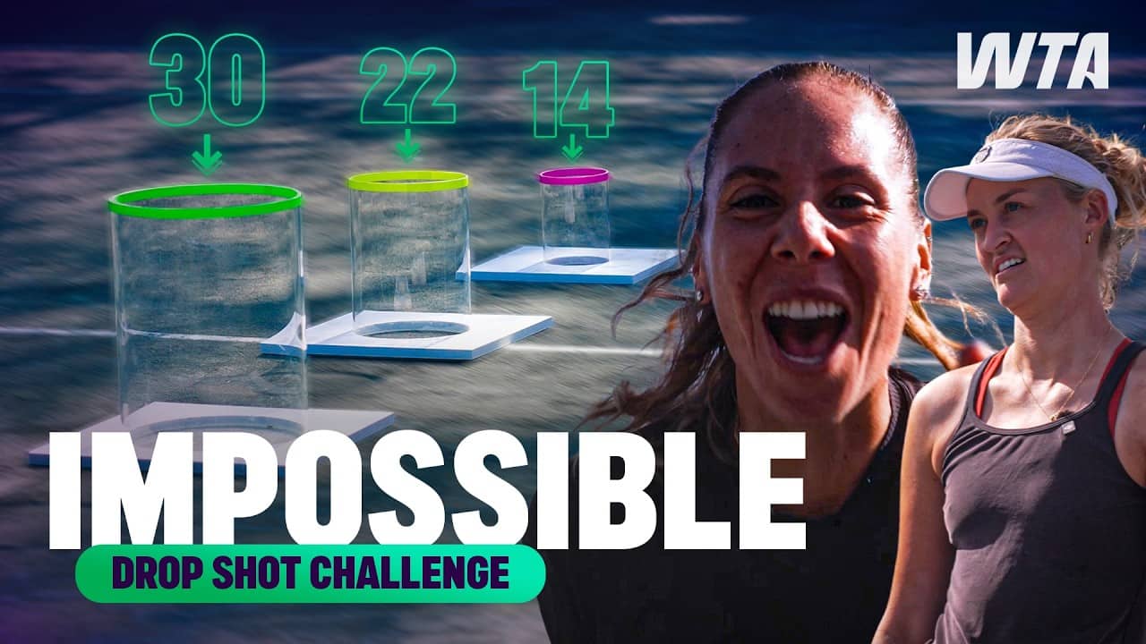 How Did They Do This?! 🤯 Professional Tennis Players Take on the Impossible Drop Shot Challenge