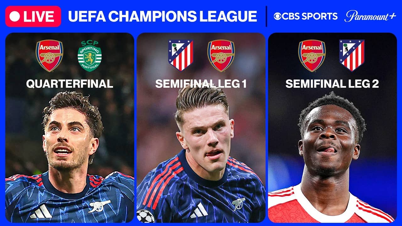 ARSENAL: Quarterfinal & Semifinal MATCH REPLAY'S | ⭐ UEFA Champions League 24/7 ⭐