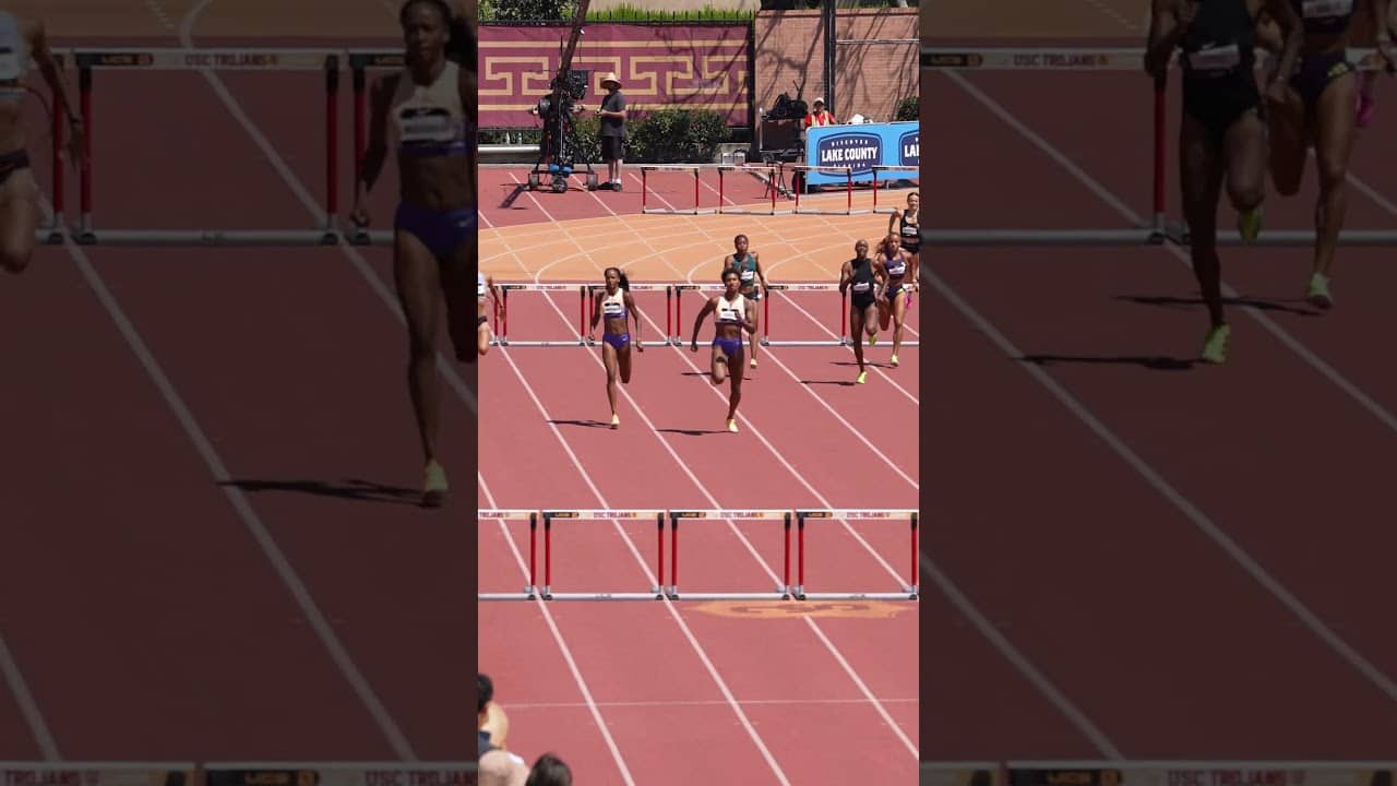 A Trojan takeover to end the night โ๏ธ Anna Cockrell & Dalilah Muhammad go 1-2 in the 400mH ๐ฅ #track