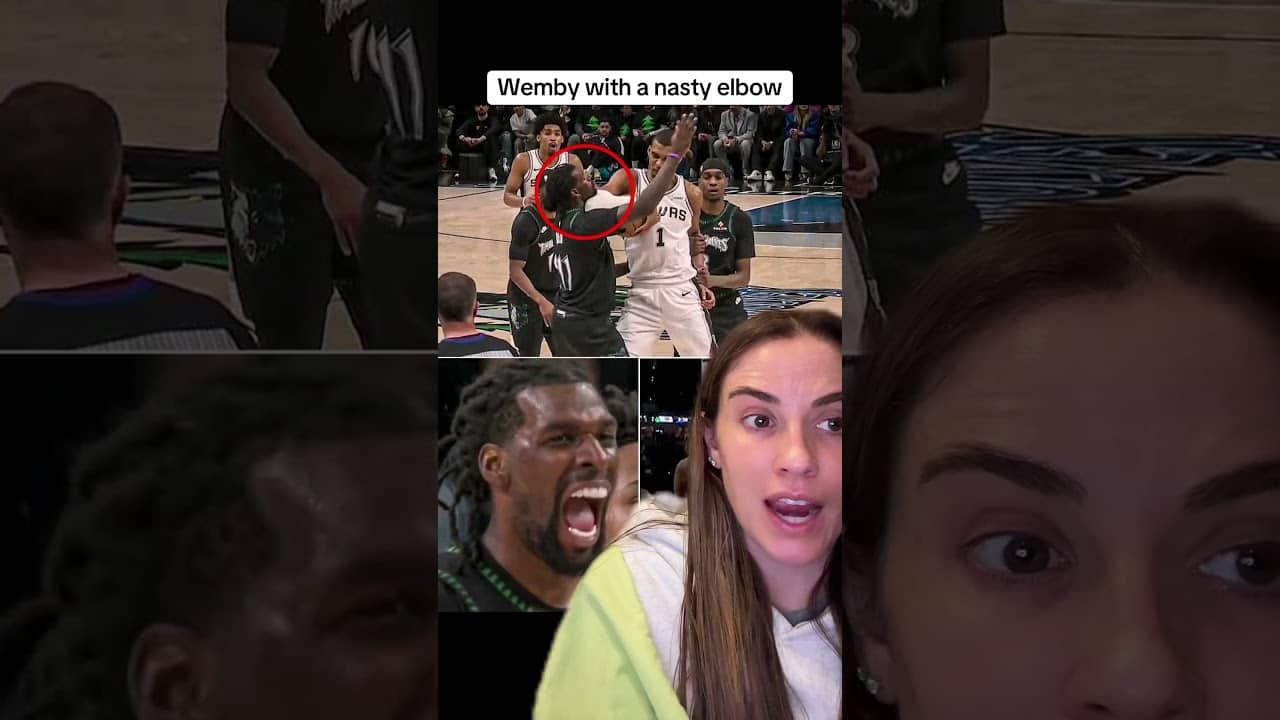Wemby gets ejected for this NASTY elbow to Naz Reid
