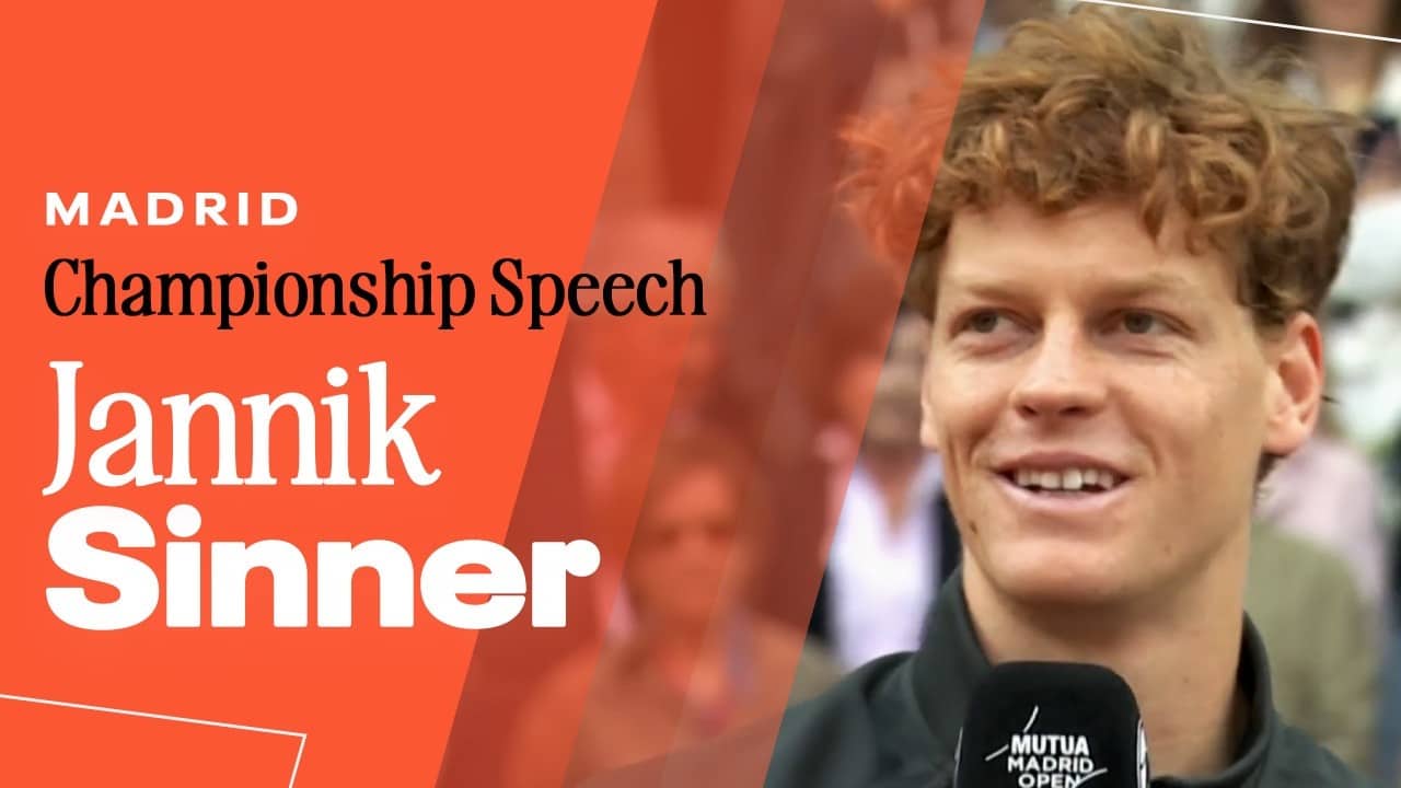 Jannik Sinner Championship Speech | Madrid 2026