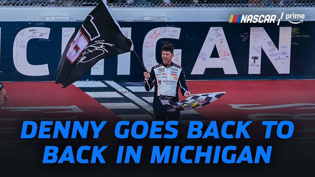 Denny Hamlin's Michigan Win | Winning Lap, Kyle Busch Tribute & Full Interview | NASCAR on Prime
