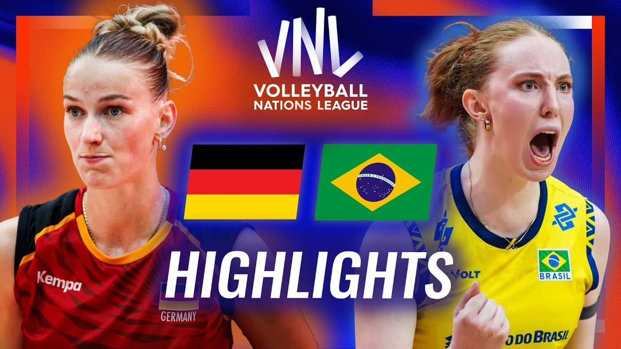 Germany π©πͺ vs. Brazil π§π· - Highlights | Week 2 | Women's VNL 2026
