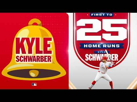 Kyle Schwarber is the first player to hit 25 home runs in 2026! π | MLB Highlights