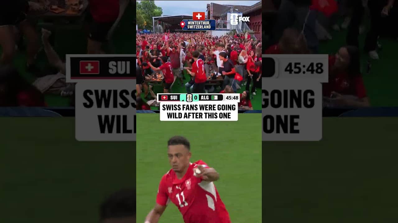 Switzerland supporters didn't have to wait long to celebrate in the 2nd half