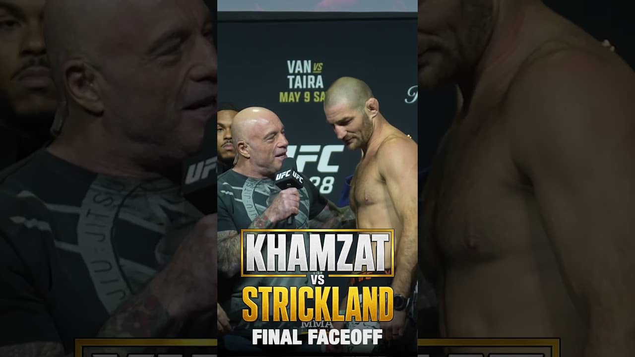 Khamzat Chiamev and Sean Strickland SEPARATED at final #UFC328 faceoff! π₯π₯π