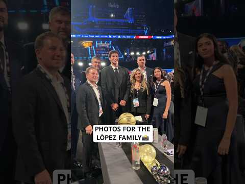 Karim López family photo at the 2026 NBA Draft