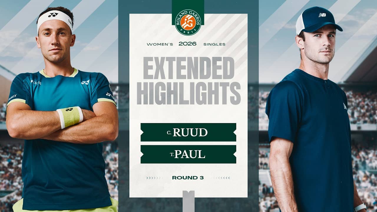 Casper Ruud vs Tommy Paul | Round 3 Extended Highlights | Roland-Garros 2026