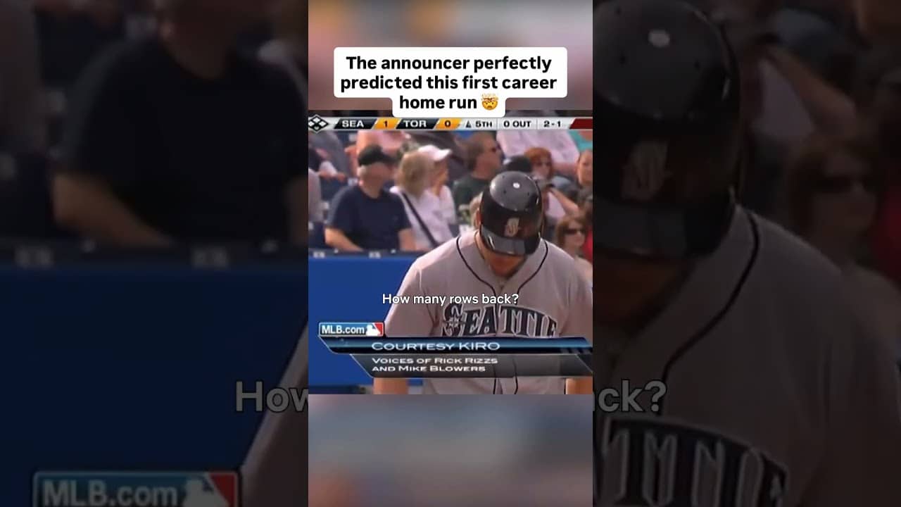 The announcer perfectly predicted this first career home run 🤯