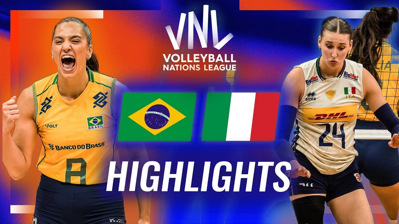 Brazil🇧🇷 vs. Italy🇮🇹 - Highlights | Week 1 | Women's VNL 2026