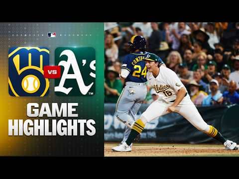 Brewers vs. A's Game Highlights (6/10/26) | MLB Highlights