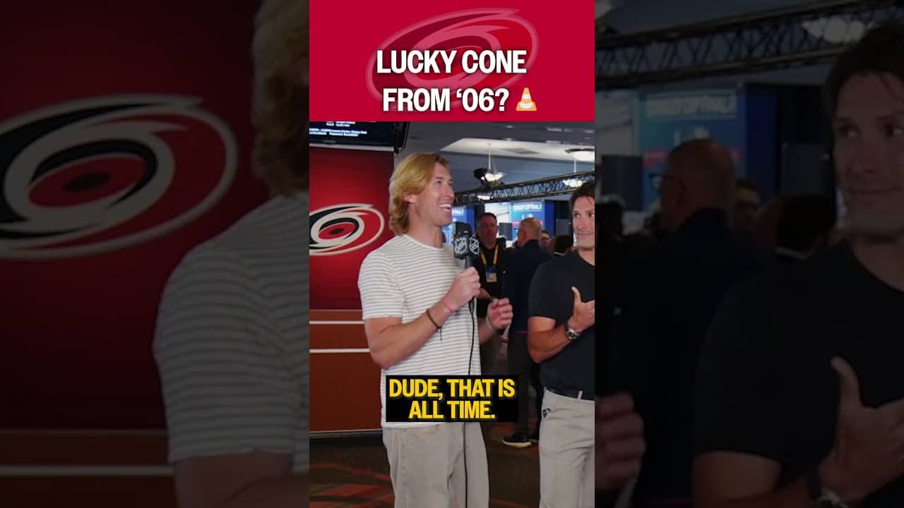 Jaccob Slavin shares someone STILL having the cone from the '06 Cup Run 😲
