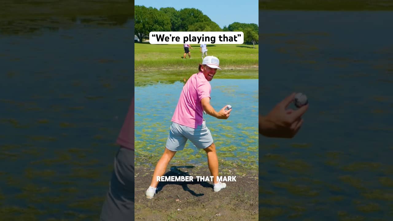 He played his ball in the WATER 😳