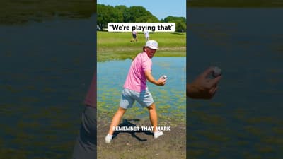 He played his ball in the WATER 😳
