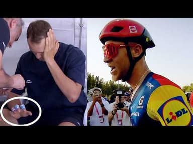 Jonathan Milan Drops 2,000 Watt Sprint with Busted Fingers | UAE Tour 2026 Stage 5
