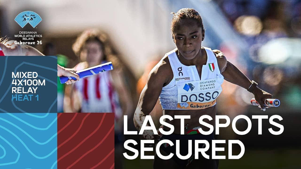 Dosso anchors Italy to qualification in the mixed 4x100m | World Athletics Relays Gaborone 2026