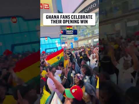 Ghana fans have taken the party to the streets of Toronto