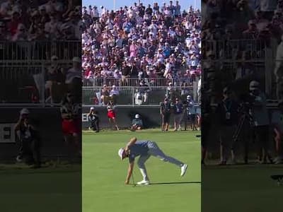 Sam Burns was SO CLOSE. He posts the clubhouse lead at -3.