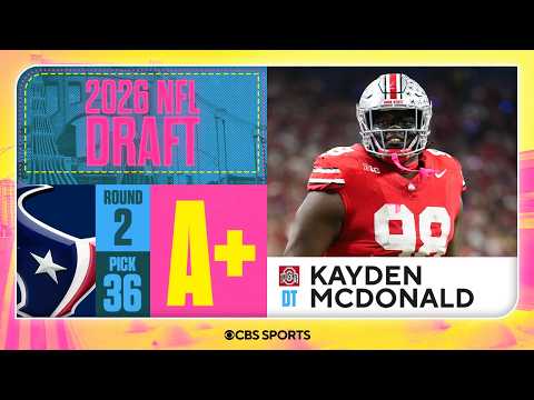 Texans select Kayden McDonald in Second Round, No. 36 overall | 2026 NFL Draft Grades & Reaction