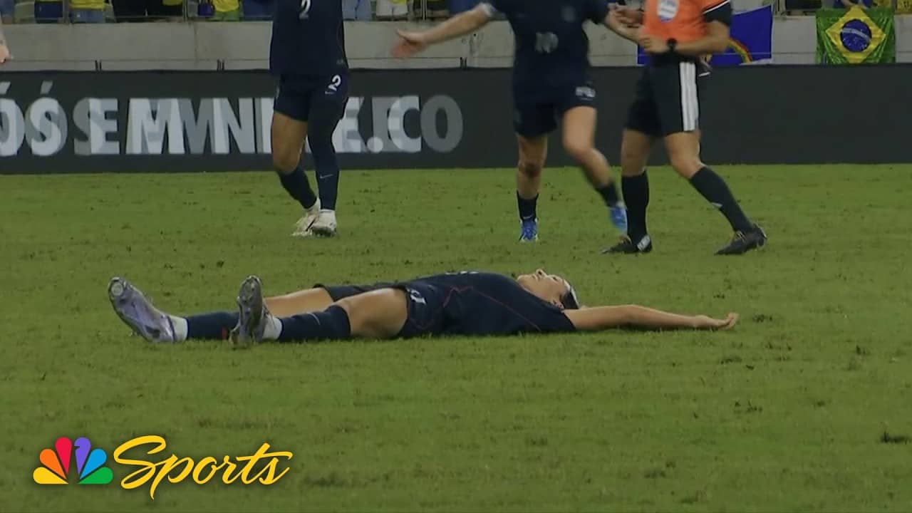 Sophia Wilson's shot deflects in for USWNT goal against Brazil | NBC Sports