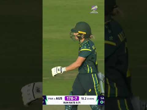 Stumps rattled ⚡️ Sadia Iqbal removes Australia captain Sophie Molineux ☝️ #T20WorldCup