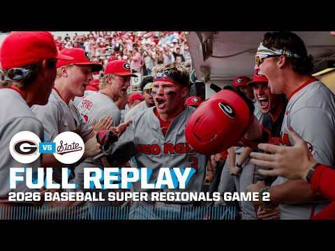 Georgia vs. Mississippi State: 2026 NCAA baseball super regional Game 2 | FULL REPLAY