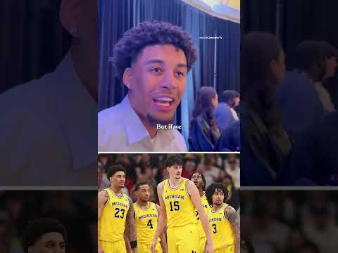 Yaxel Lendeborg says Dusty May better go get his guys in the NBA Draft 😂 #michigan #mavericks