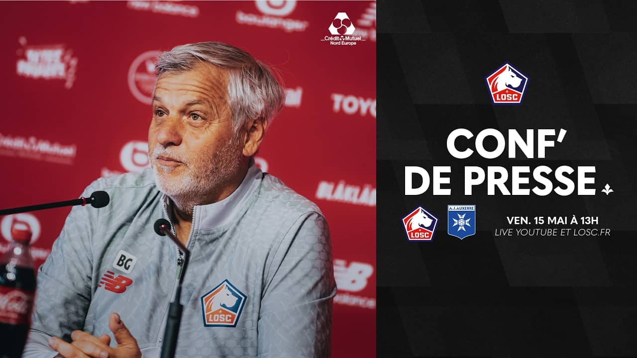 Suivez la conférence de presse avant LOSC-AJA avec le Crédit Mutuel Nord Europe 🎙️