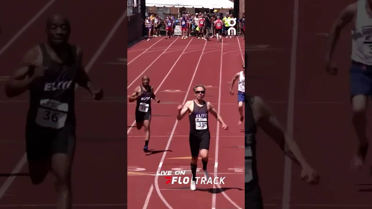 HE IS A MACHINE 🏆🦿75-year-old+ Michael Kish runs a 13.27 100m (+3.2 m/s) to win the 75+ Masters 100