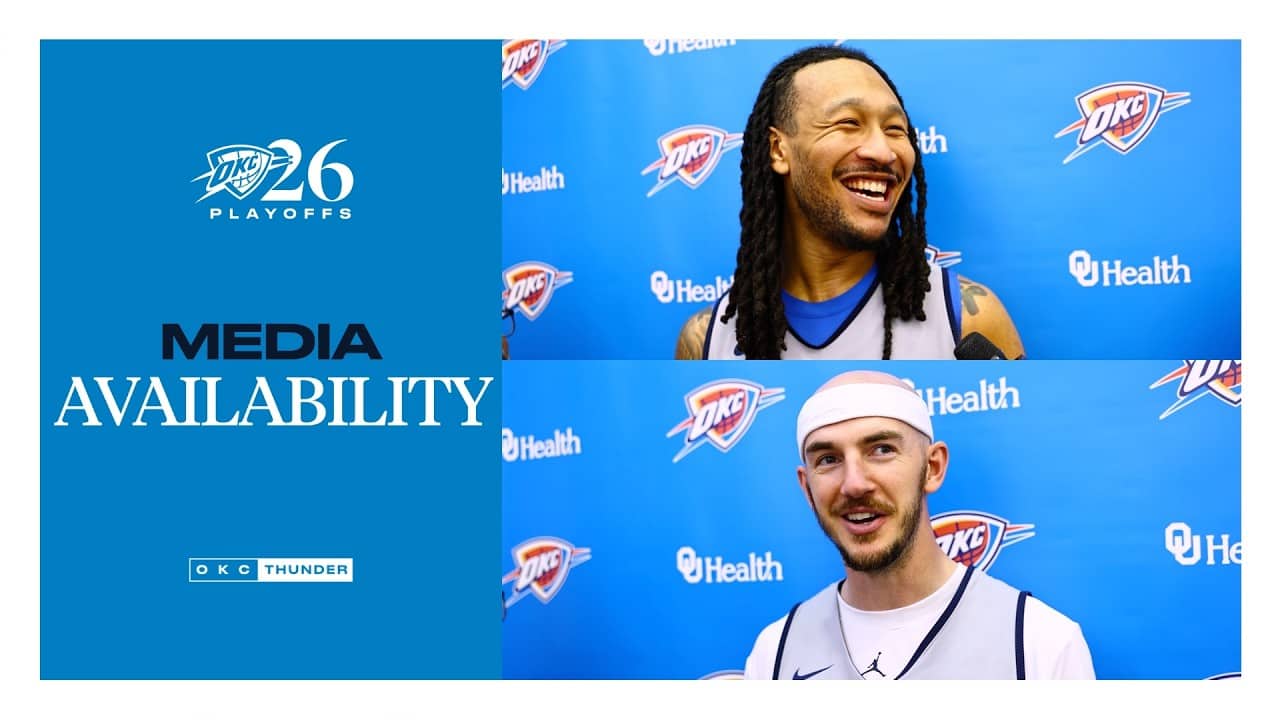 Practice Media Availability | Jaylin Williams + Alex Caruso | NBA Playoffs | May 17, 2026