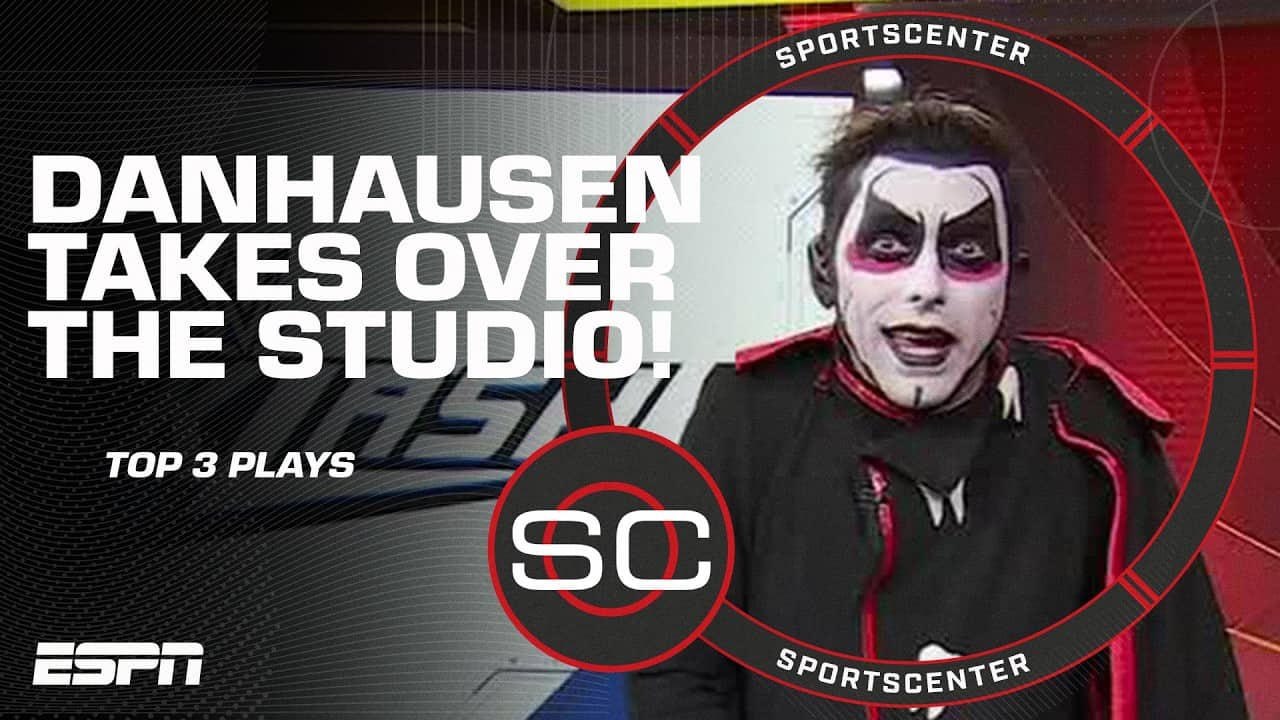 DANHAUSEN STORMS THE SET! 🍿 Will he CURSE the top 3 plays? | SportsCenter