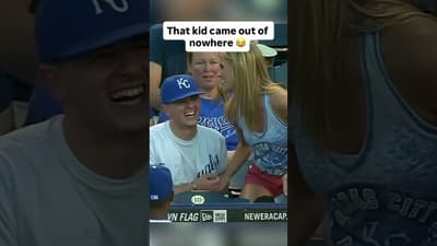 That kid came out of nowhere to steal the ball 🤣 #mlb #baseball #royals