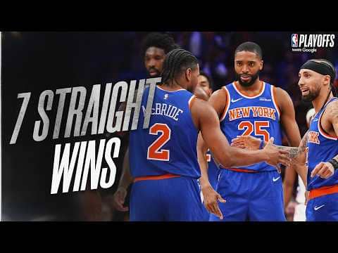 KNICKS SET FRANCHISE RECORD 7 STRAIGHT PLAYOFF WINS π₯