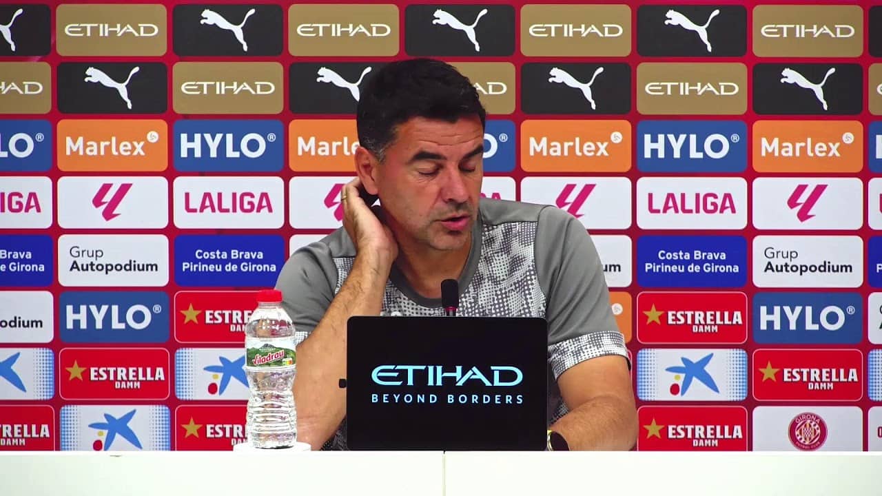 Roda de Premsa de Míchel Sánchez, prèvia al partit del ATLÉTICO DE MADRID vs GIRONA FC