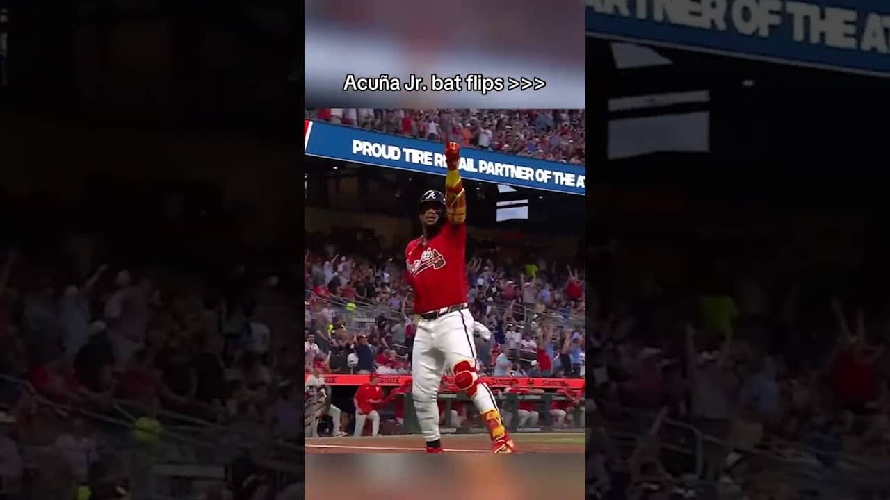 Ronald Acuña Jr. hit the Tribal Chief pose 😤