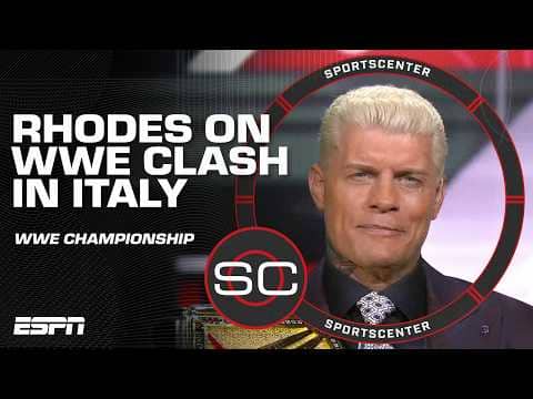 Cody Rhodes on facing Gunther for the Undisputed WWE Championship ๐ | SportsCenter