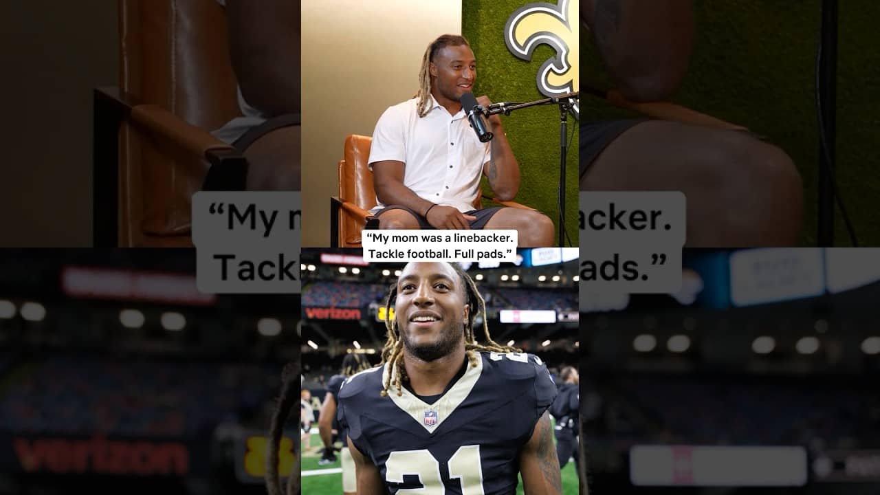 Justin Reid on how his mom played in the Independent Women’s Football League 🏈 #NFL #Saints