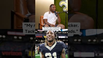 Justin Reid on how his mom played in the Independent Women’s Football League 🏈 #NFL #Saints