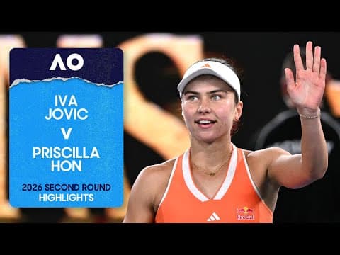 Iva Jovic v Priscilla Hon Highlights | Australian Open 2026 Second Round