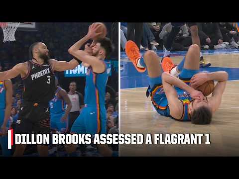 Dillon Brooks receives a FLAGRANT 1 after fouling Chet Holmgren | NBA on ESPN